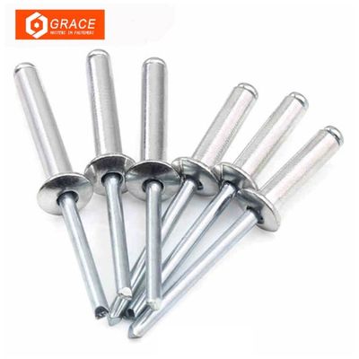 質  Aluminum Metal 8mm Countersunk Head Blind Rivets Galvanized 工場