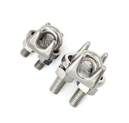質  DIN 741 Drop Forged Stainless Steel Wire Rope Clamp For Cable End Connections 工場