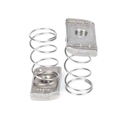 質  Stainless Steel Spring Channel Nuts Precision Machined Galvanized/Zinc/Nickel Plated Chamfered Edges for Mining Application 工場